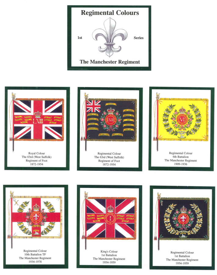 The Manchester Regiment - 'Regimental Colours' Trade Card Set by David Hunter